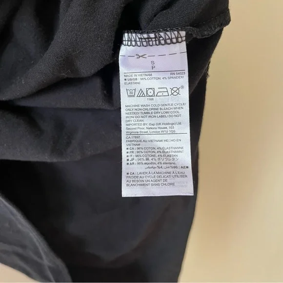 Gap Black Fitted Bodysuit Tank Style Scoop Neck Stretch Cotton Blend Size Small - Picture 4 of 8